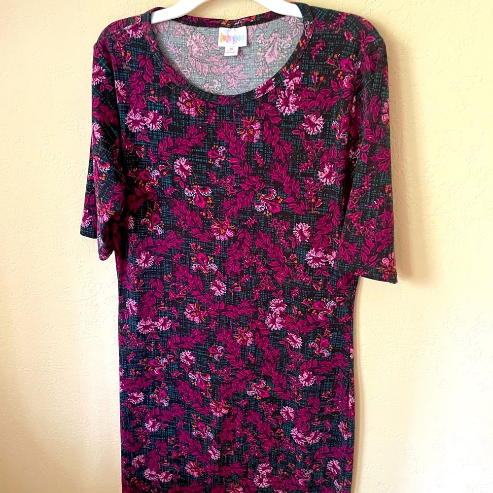 Size M LuLaRoe Julia fitted dress